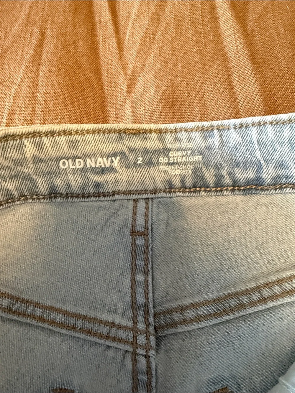 Old Navy Light Blue Distressed Denim OG CURVY short
